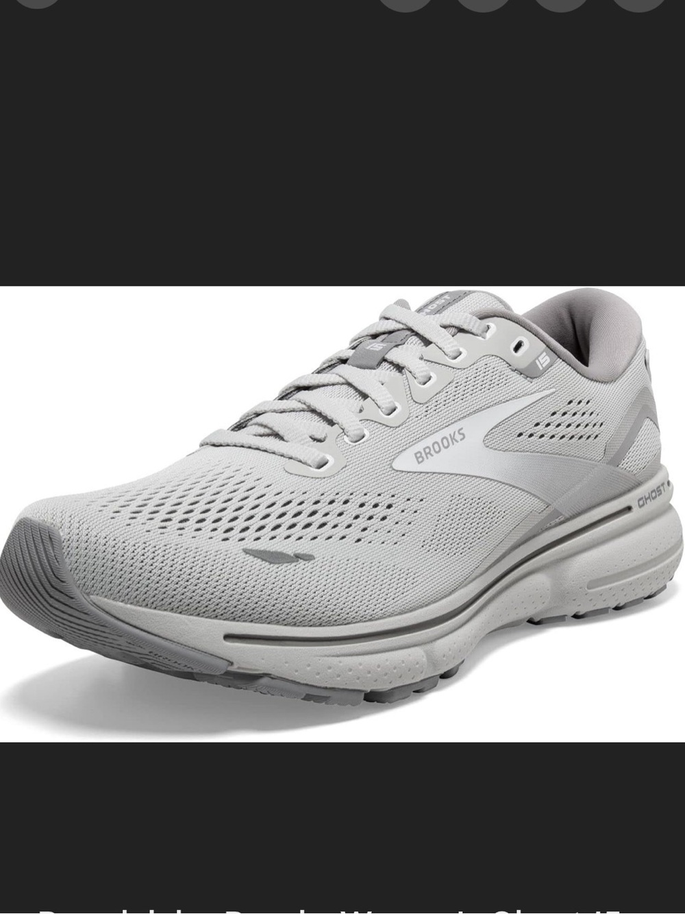Brooks Ghost 15 Women’s Running Shoe - Light Gray